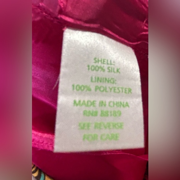 Lilly Pulitzer Anamaria Silk Skirt Azalea Pink Follow The Pink Road S - Picture 6 of 8